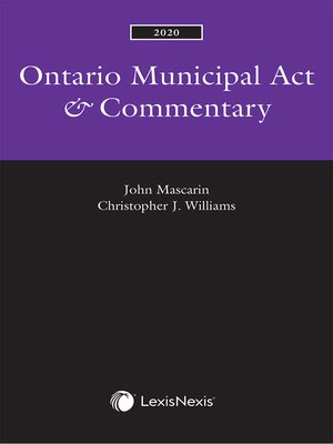cover image of Ontario Municipal Act & Commentary